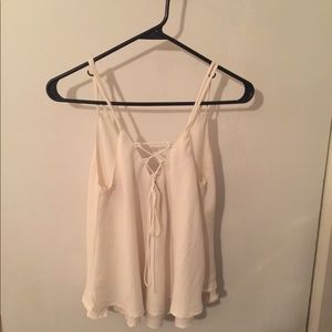 White spaghetti strap top